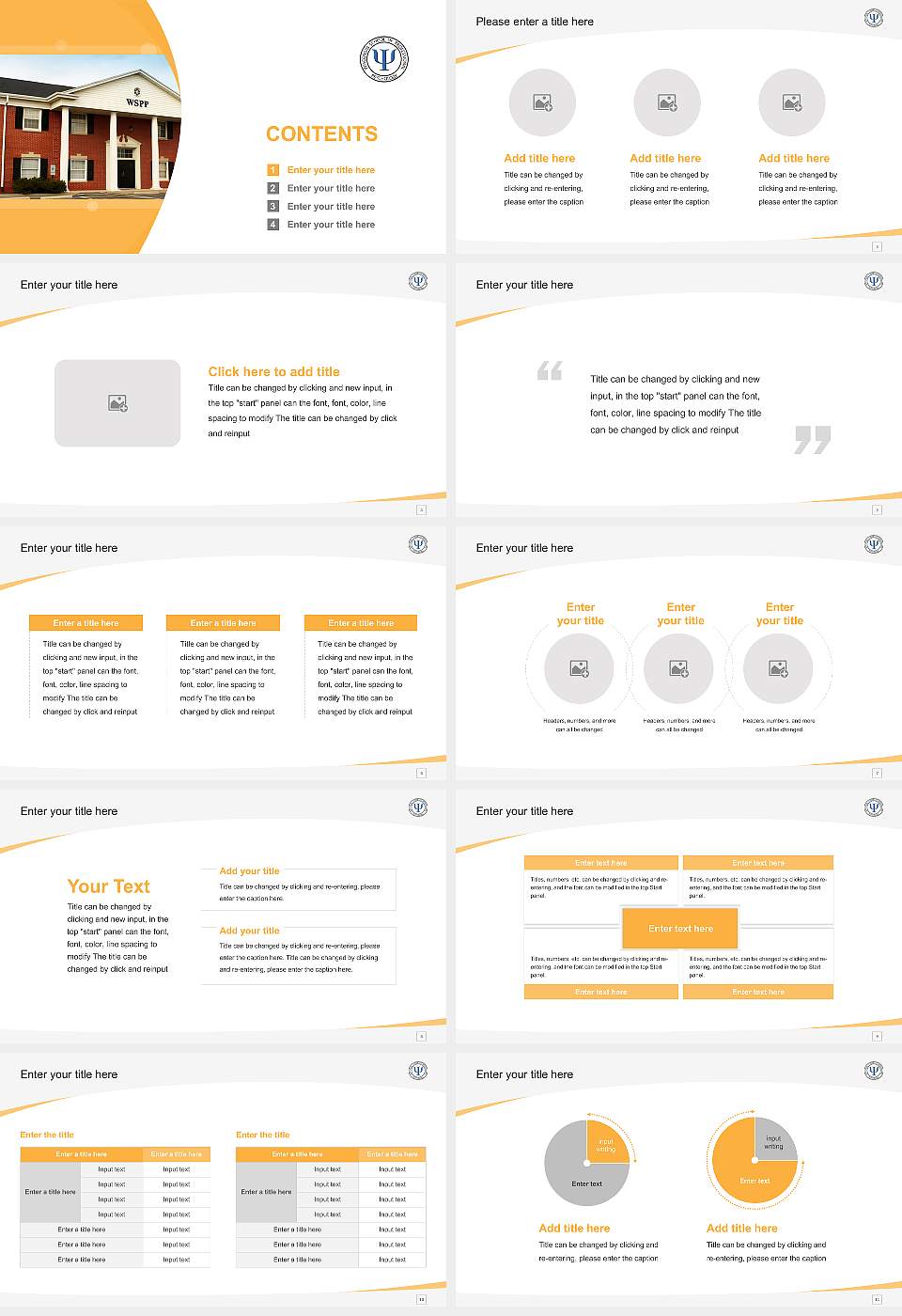 Wisconsin School of Professional Psychology Course/Courseware Creation PPT Template16:9 ratio PPT effect preview image2