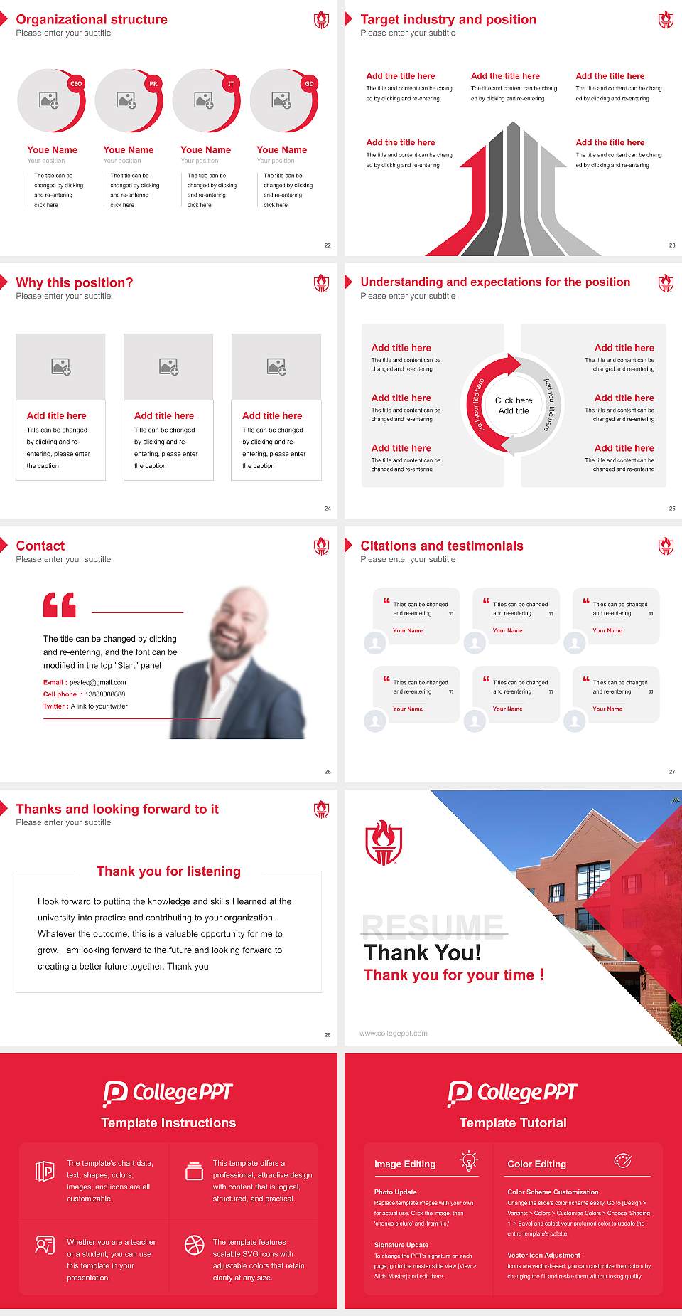 Western Oregon University Resume PPT Template4:3 ratio PPT effect preview image4