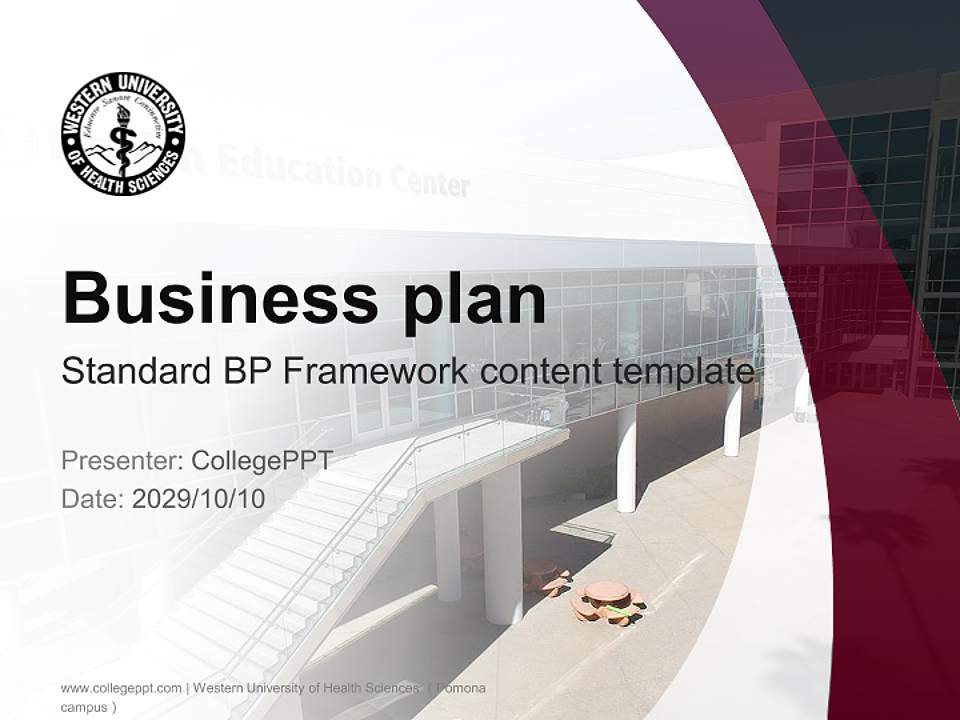 Western University of Health Sciences （Pomona campus） Competition/Entrepreneurship Contest PPT Template4:3 ratio PPT effect preview image9