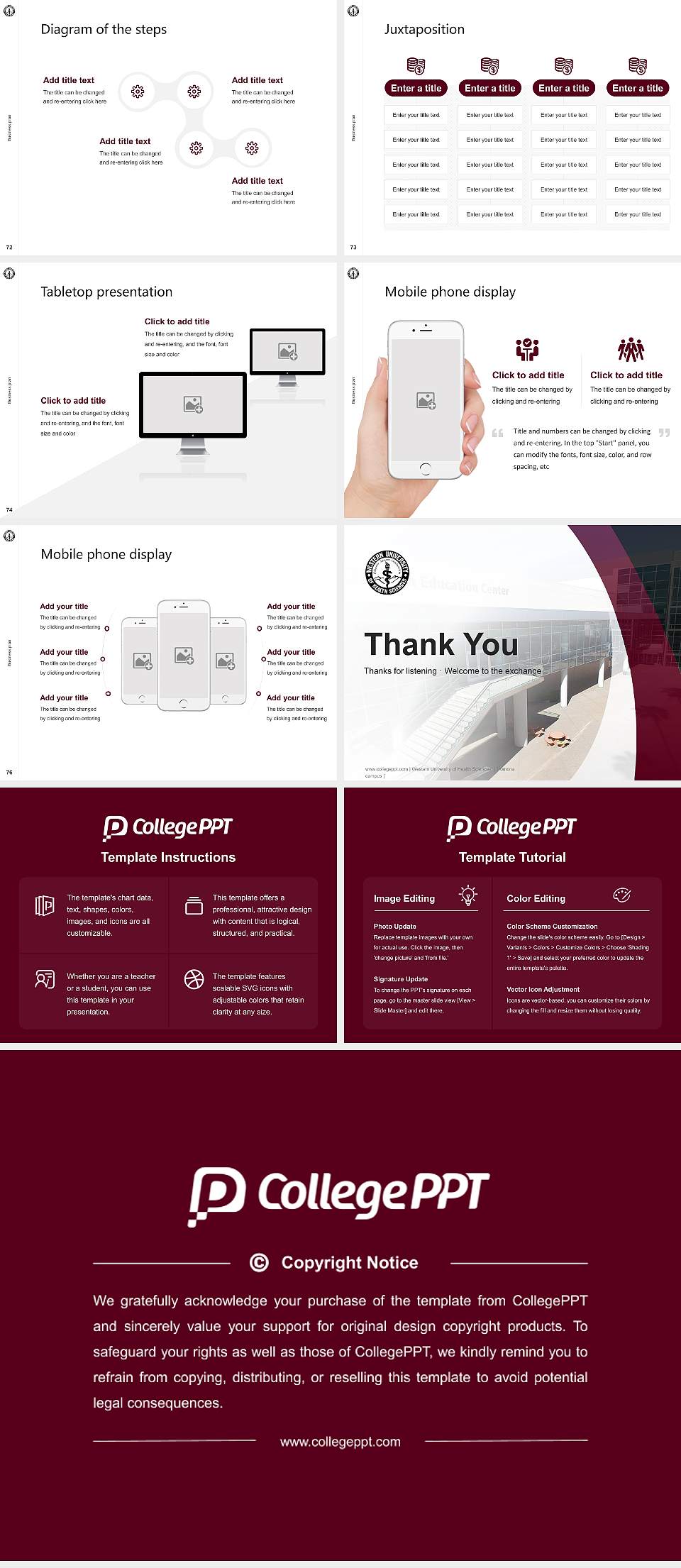Western University of Health Sciences （Pomona campus） Competition/Entrepreneurship Contest PPT Template4:3 ratio PPT effect preview image9