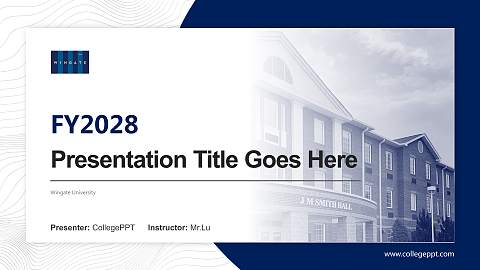 Wingate University Academic Presentation/Research Findings Report PPT Template