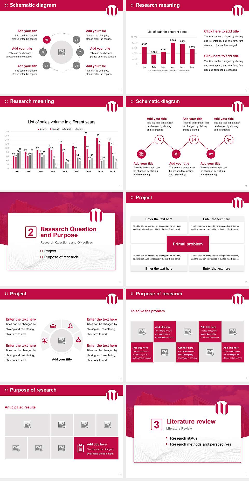 Whitworth University Graduation Thesis Defense PPT Template4:3 ratio PPT effect preview image3