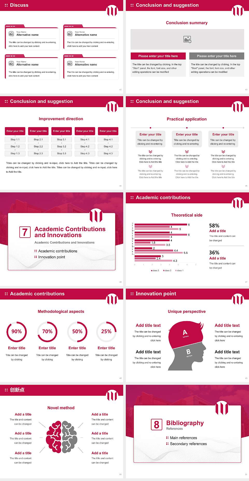 Whitworth University Graduation Thesis Defense PPT Template4:3 ratio PPT effect preview image6