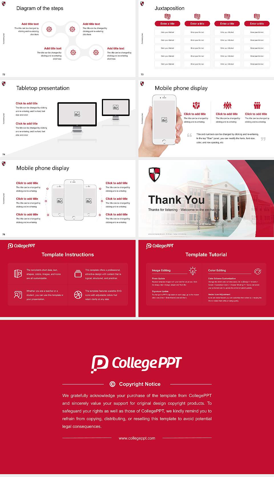 William Carey University Competition/Entrepreneurship Contest PPT Template16:9 ratio PPT effect preview image9