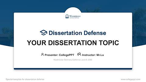 Westminster Seminary California Graduation Thesis Defense PPT Template