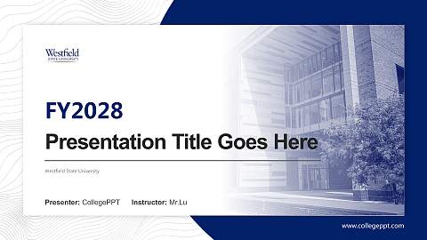 Westfield State University Academic Presentation/Research Findings Report PPT Template