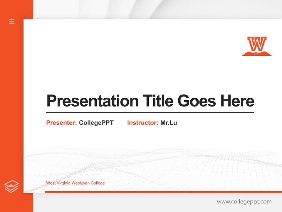 West Virginia Wesleyan College Thesis Proposal/Graduation Defense PPT Template4:3 ratio PPT effect preview image5