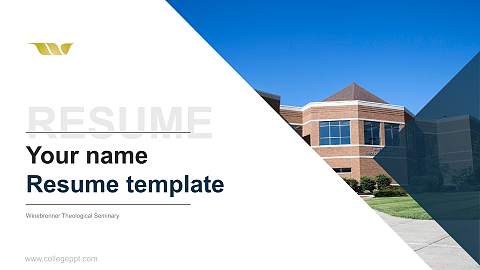Winebrenner Theological Seminary Resume PPT Template