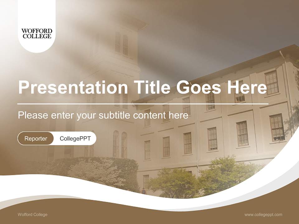 Wofford College Lecture Sharing and Networking Event PPT Template4:3 ratio PPT effect preview image4