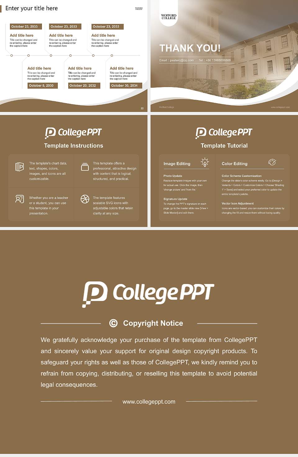 Wofford College Lecture Sharing and Networking Event PPT Template4:3 ratio PPT effect preview image4