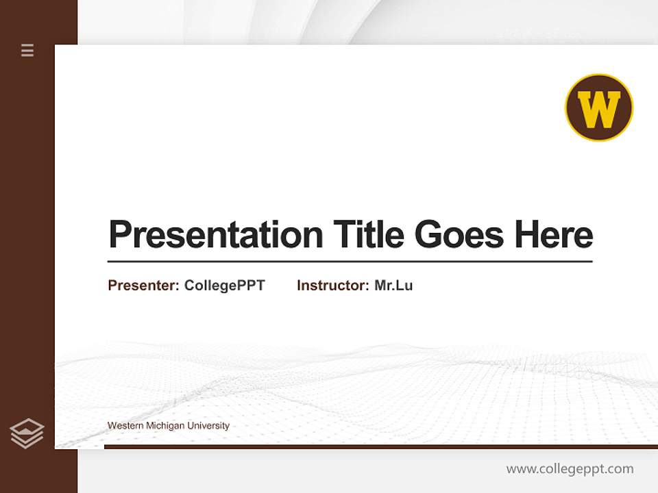 Western Michigan University Thesis Proposal/Graduation Defense PPT Template4:3 ratio PPT effect preview image5