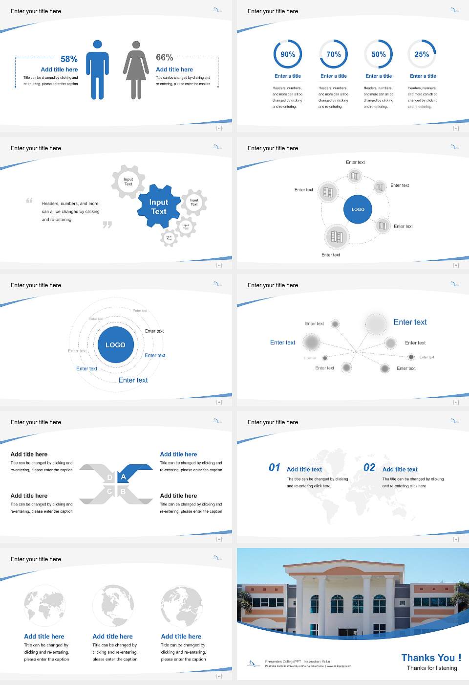 Pontifical Catholic University of Puerto Rico-Ponce Course/Courseware Creation PPT Template16:9 ratio PPT effect preview image4