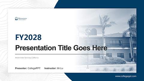 Westminster Seminary California Academic Presentation/Research Findings Report PPT Template