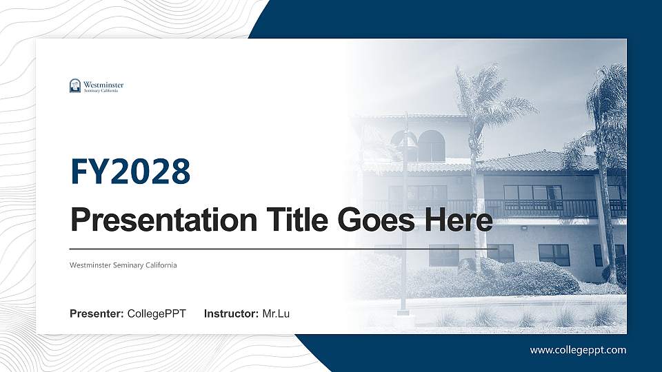 Westminster Seminary California Academic Presentation/Research Findings Report PPT Template16:9 ratio PPT effect preview image1