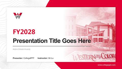 Western Colorado University Academic Presentation/Research Findings Report PPT Template