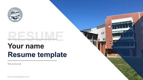 Wilkes University Resume PPT Template