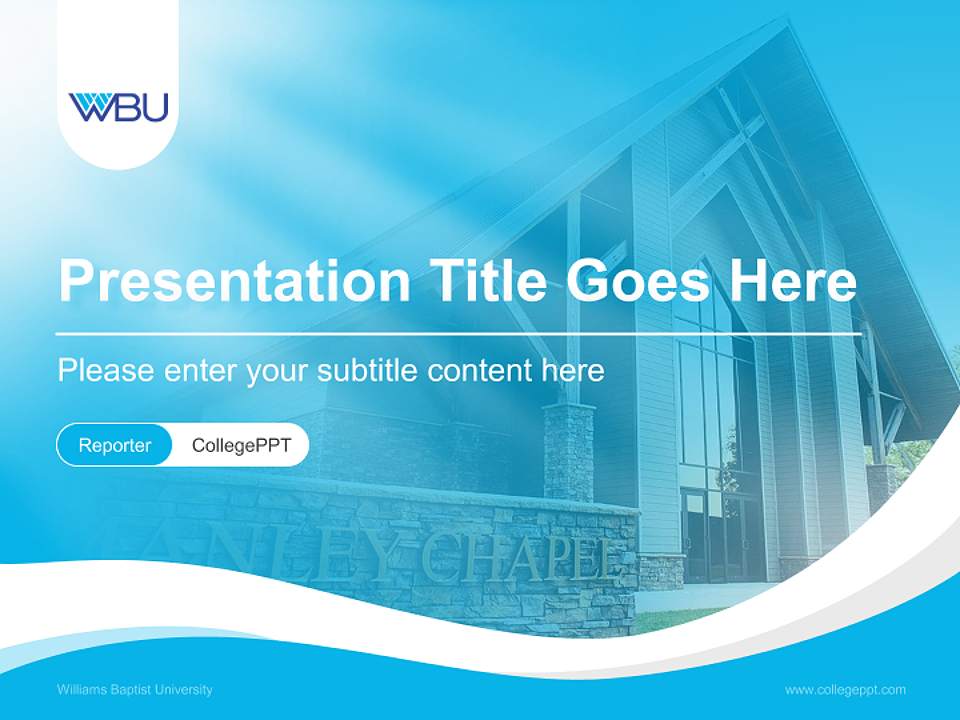 Williams Baptist University Lecture Sharing and Networking Event PPT Template4:3 ratio PPT effect preview image4