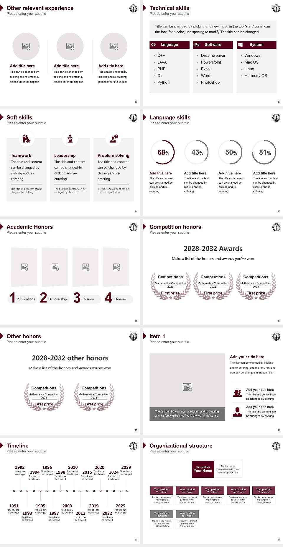 Western University of Health Sciences （Pomona campus） Resume PPT Template4:3 ratio PPT effect preview image3