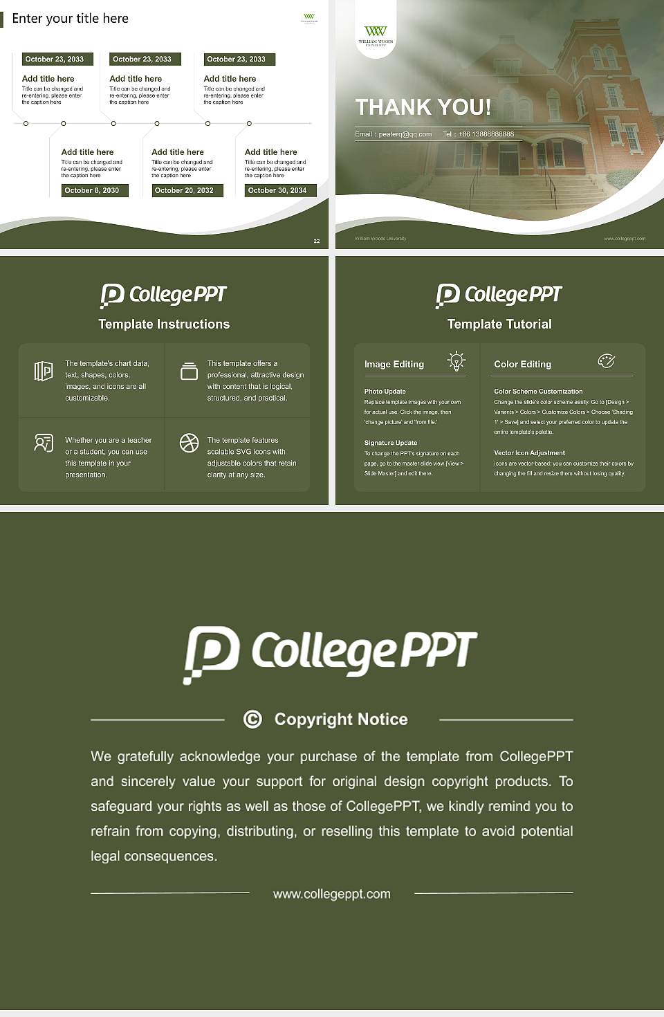 William Woods University Lecture Sharing and Networking Event PPT Template4:3 ratio PPT effect preview image4