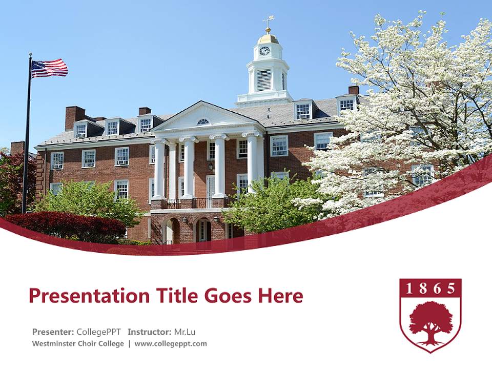 Westminster Choir College Course/Courseware Creation PPT Template4:3 ratio PPT effect preview image5