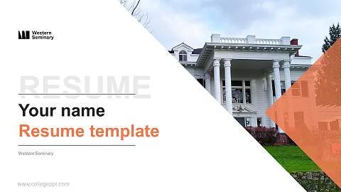 Western Seminary Resume PPT Template