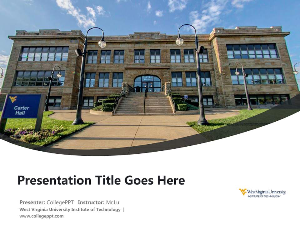 West Virginia University Institute of Technology Course/Courseware Creation PPT Template4:3 ratio PPT effect preview image5