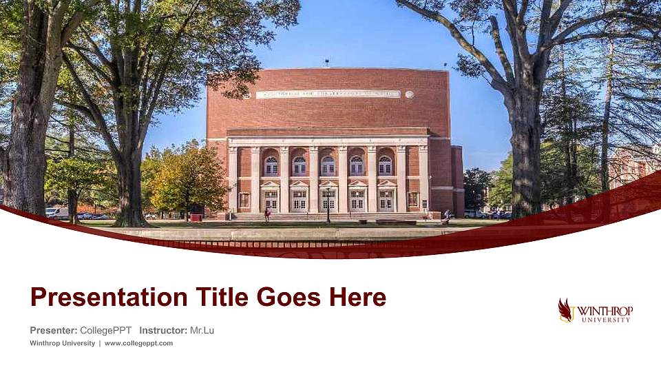 Winthrop University Course/Courseware Creation PPT Template16:9 ratio PPT effect preview image