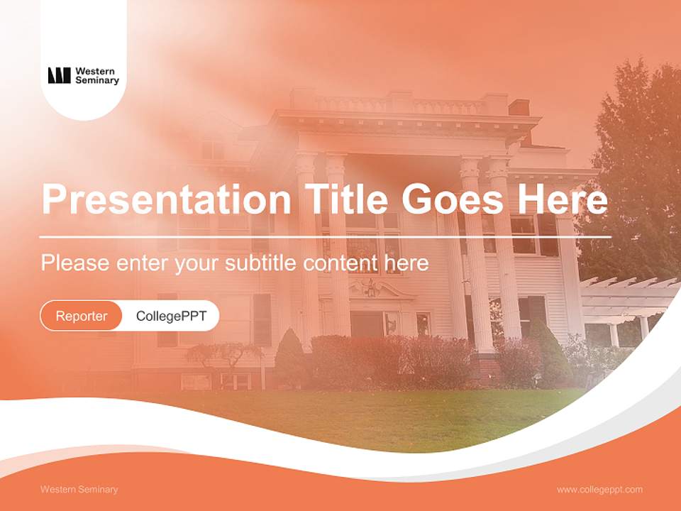 Western Seminary Lecture Sharing and Networking Event PPT Template4:3 ratio PPT effect preview image4