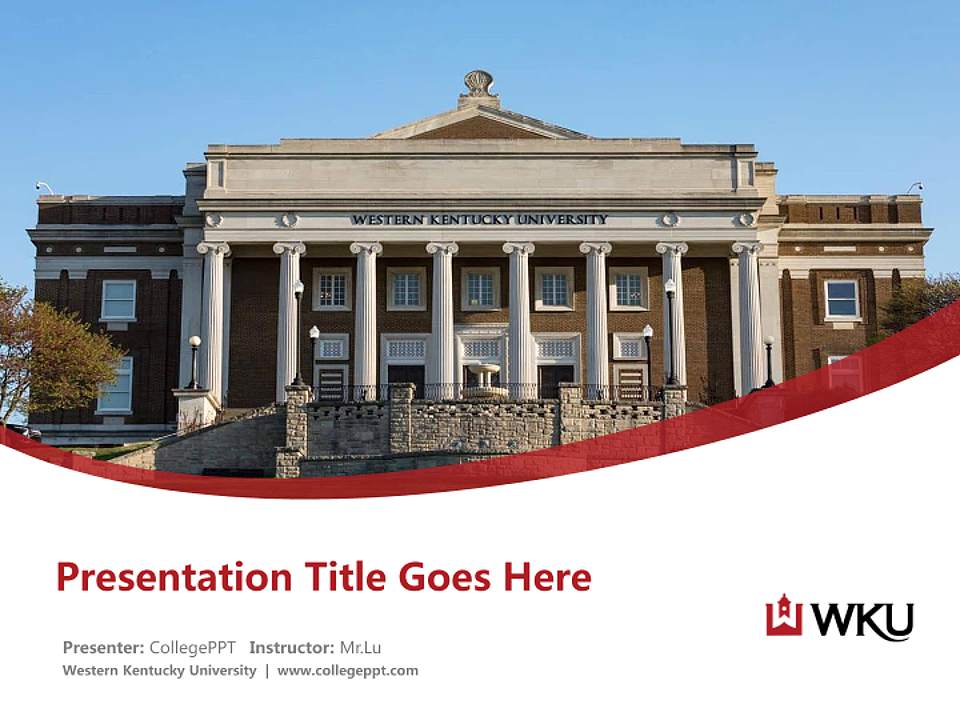 Western Kentucky University Course/Courseware Creation PPT Template4:3 ratio PPT effect preview image5
