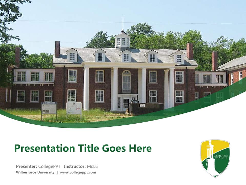 Wilberforce University Course/Courseware Creation PPT Template4:3 ratio PPT effect preview image5
