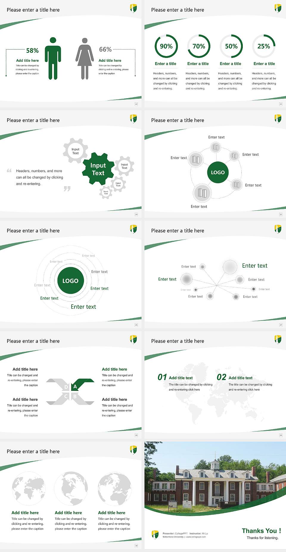 Wilberforce University Course/Courseware Creation PPT Template4:3 ratio PPT effect preview image4