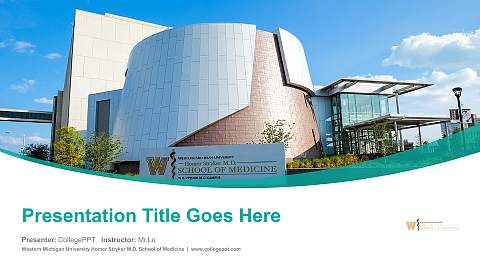 Western Michigan University Homer Stryker M.D. School of Medicine Course/Courseware Creation PPT Template