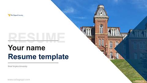 West Virginia University Resume PPT Template
