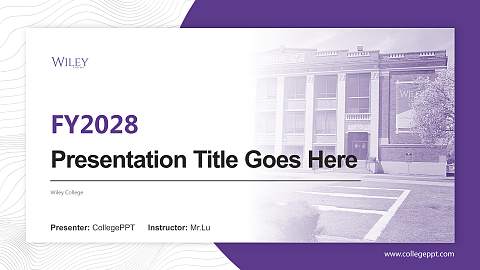 Wiley College Academic Presentation/Research Findings Report PPT Template