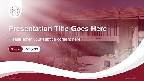 Westmont College Lecture Sharing and Networking Event PPT Template
