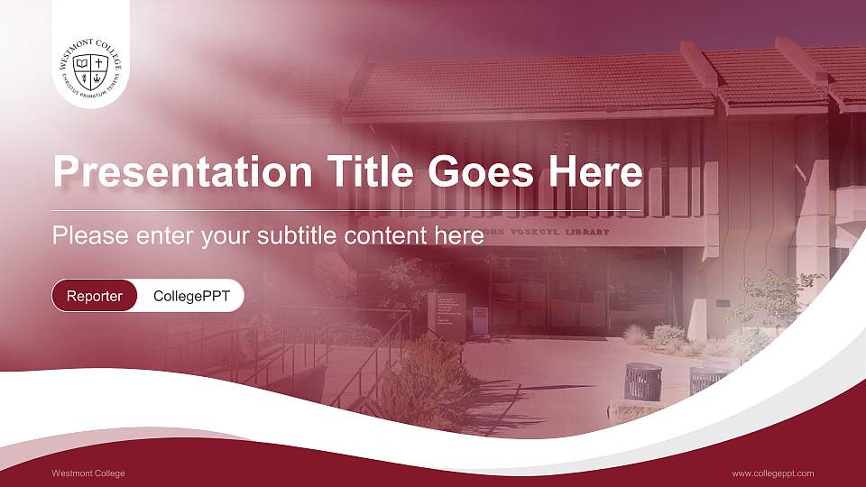 Westmont College Lecture Sharing and Networking Event PPT Template16:9 ratio PPT effect preview image