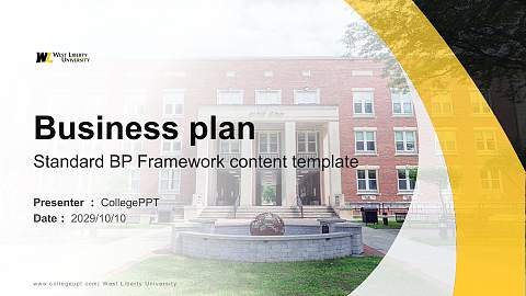 West Liberty University Competition/Entrepreneurship Contest PPT Template
