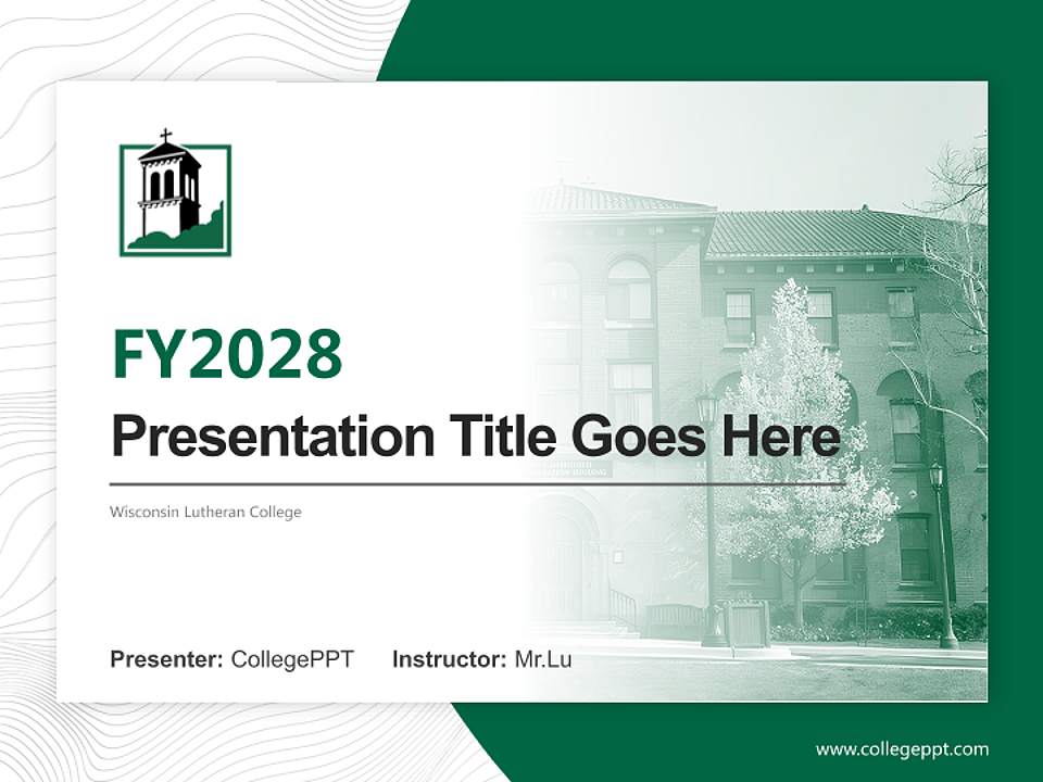 Wisconsin Lutheran College Academic Presentation/Research Findings Report PPT Template4:3 ratio PPT effect preview image5
