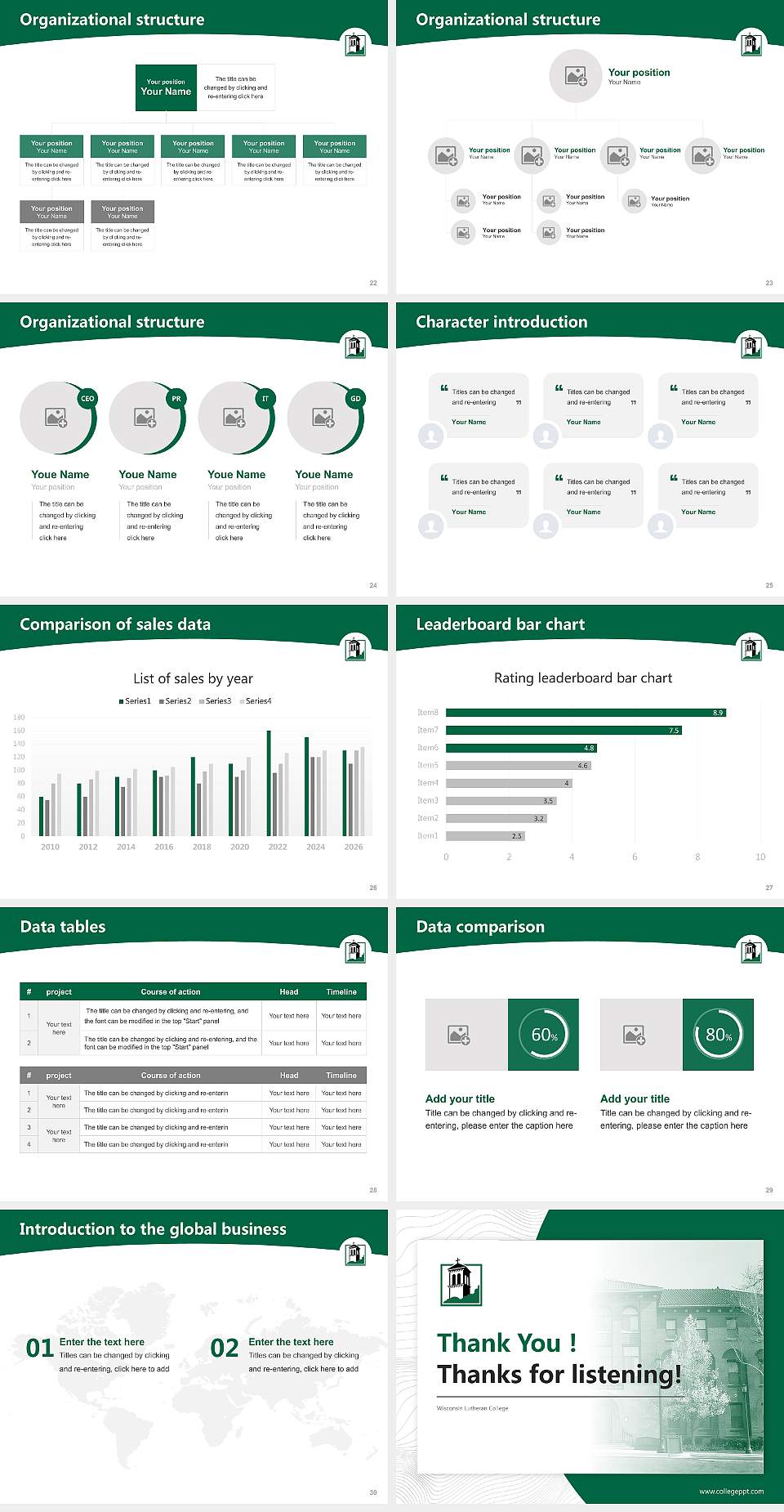 Wisconsin Lutheran College Academic Presentation/Research Findings Report PPT Template4:3 ratio PPT effect preview image4