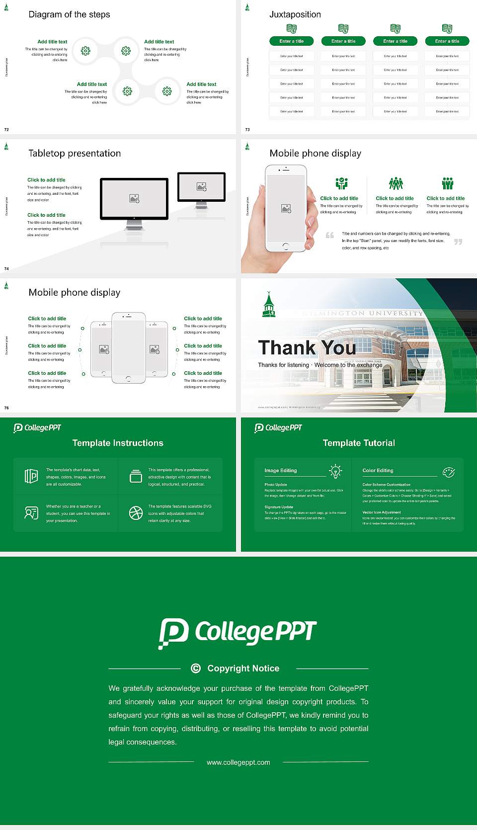 Wilmington University Competition/Entrepreneurship Contest PPT Template16:9 ratio PPT effect preview image9