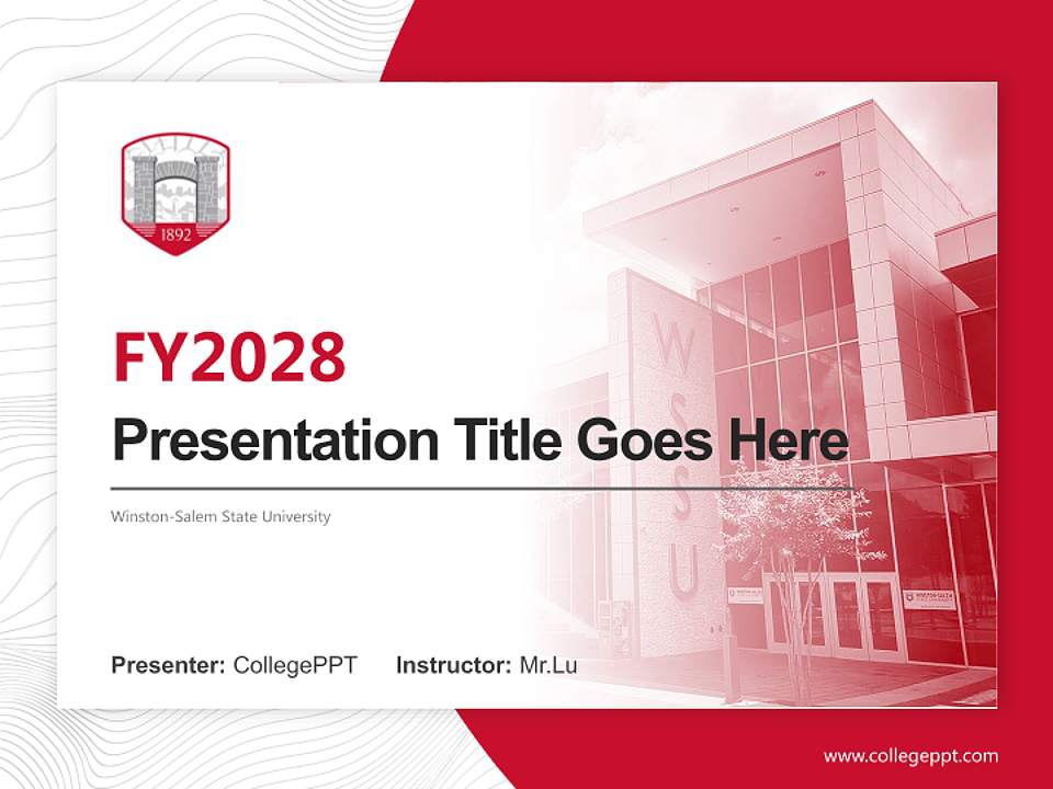 Winston-Salem State University Academic Presentation/Research Findings Report PPT Template4:3 ratio PPT effect preview image5