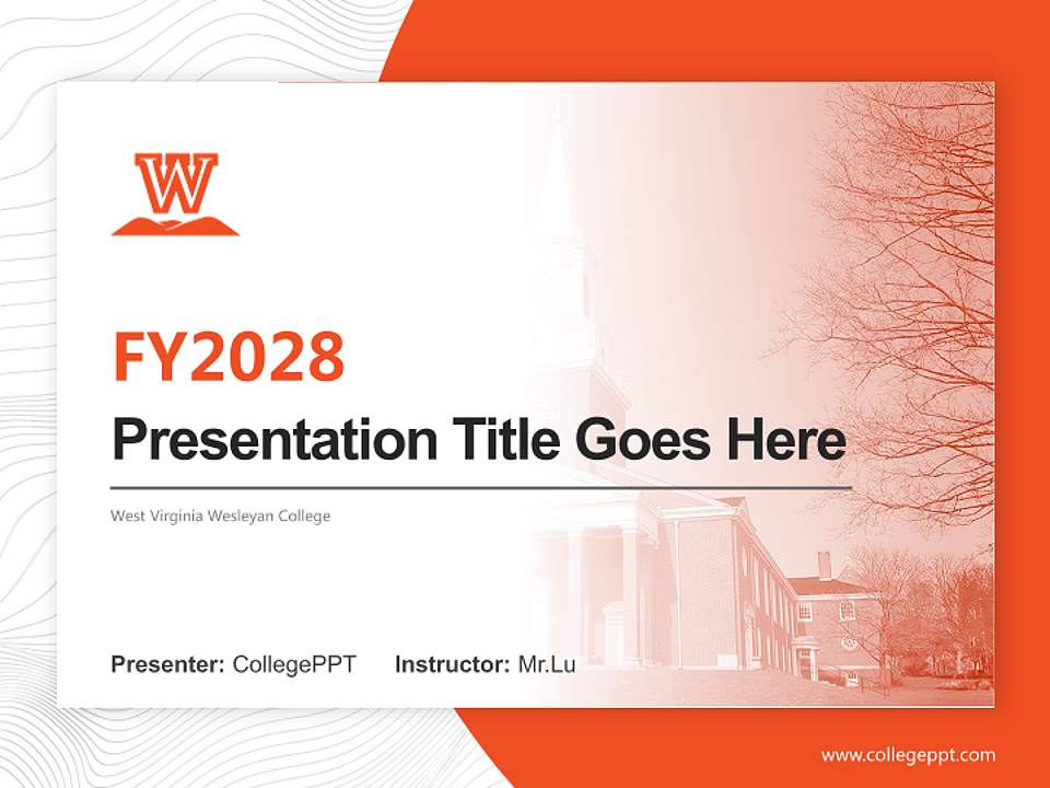 West Virginia Wesleyan College Academic Presentation/Research Findings Report PPT Template4:3 ratio PPT effect preview image5