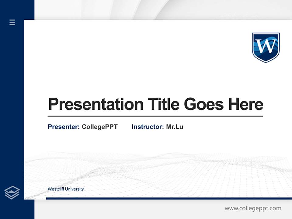 Westcliff University Thesis Proposal/Graduation Defense PPT Template4:3 ratio PPT effect preview image5