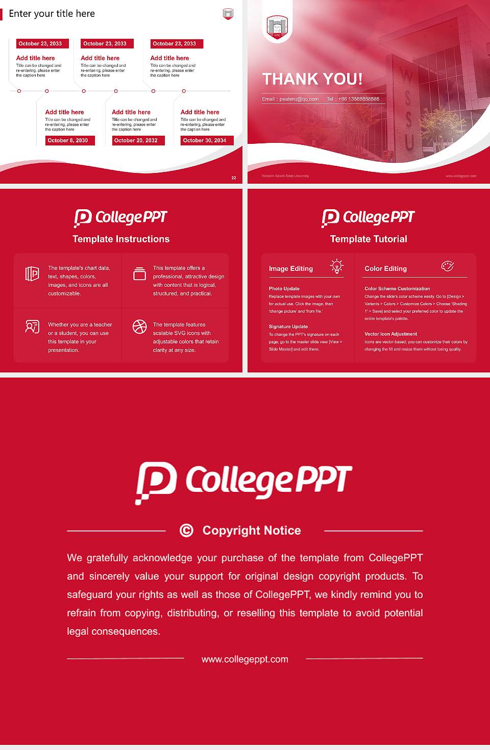 Winston-Salem State University Lecture Sharing and Networking Event PPT Template4:3 ratio PPT effect preview image4