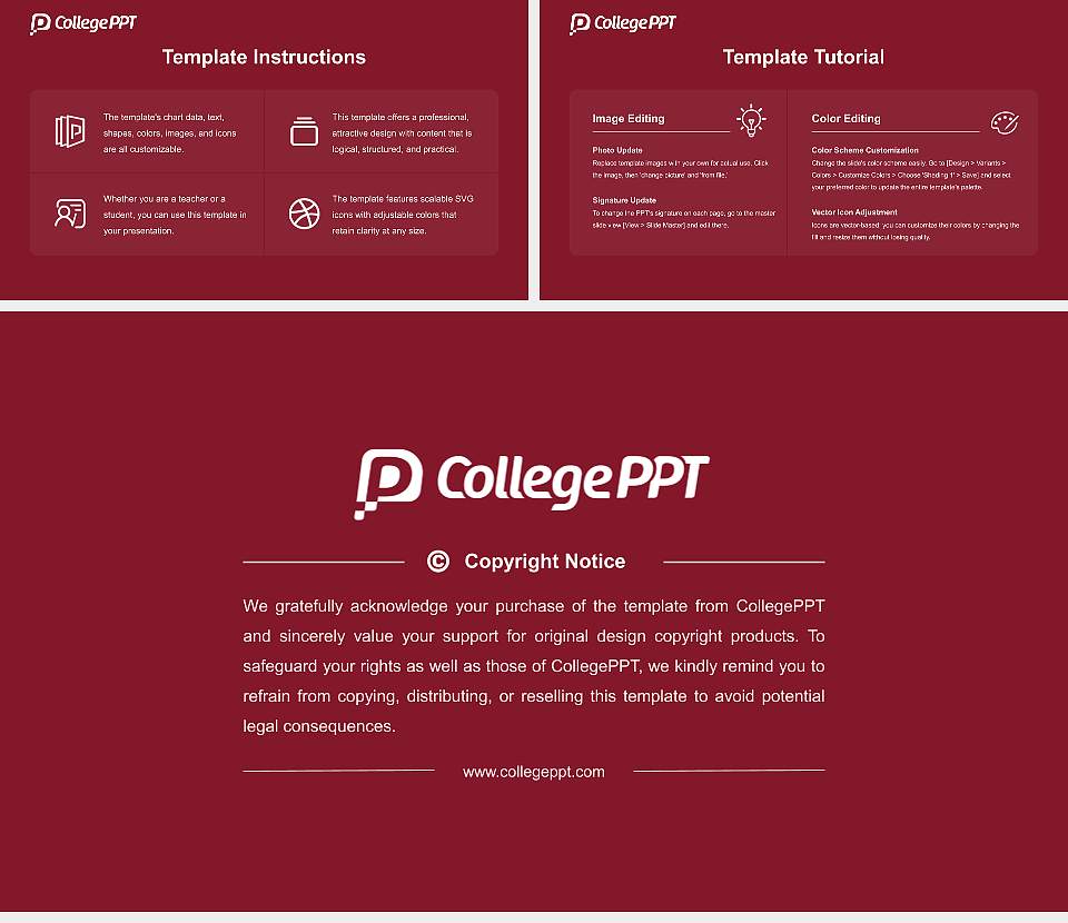 Westmont College Course/Courseware Creation PPT Template16:9 ratio PPT effect preview image5