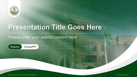 West Virginia School of Osteopathic Medicine Lecture Sharing and Networking Event PPT Template