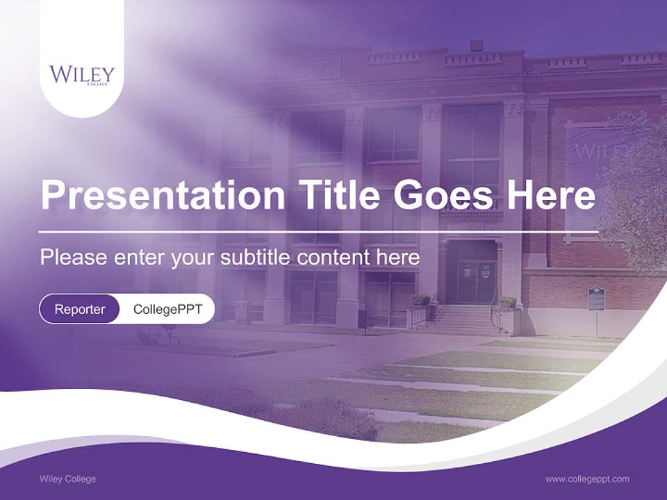 Wiley College Lecture Sharing and Networking Event PPT Template4:3 ratio PPT effect preview image4