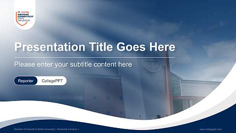 Western Connecticut State University（Westside Campus） Lecture Sharing and Networking Event PPT Template