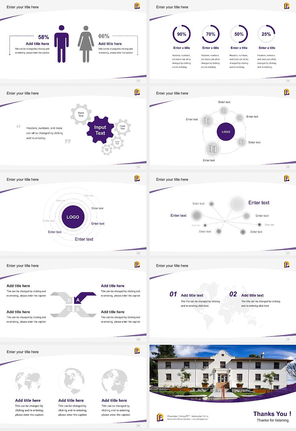 Western New Mexico University Course/Courseware Creation PPT Template16:9 ratio PPT effect preview image4