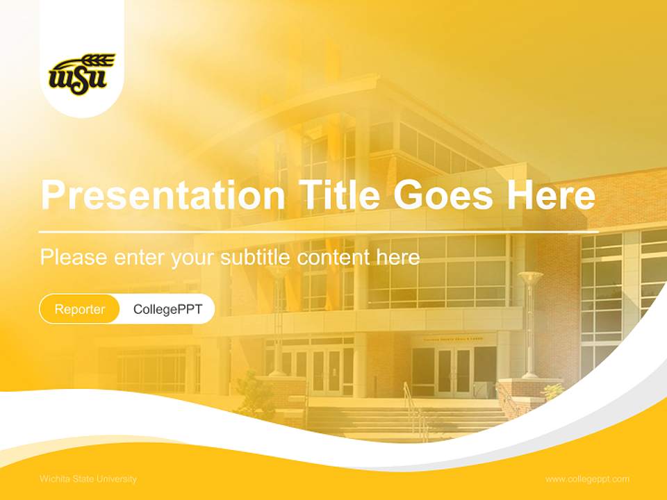 Wichita State University Lecture Sharing and Networking Event PPT Template4:3 ratio PPT effect preview image4